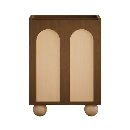 Plaisir II 24" Freestanding Bathroom Vanity Cabinet without Top in Brown Oak