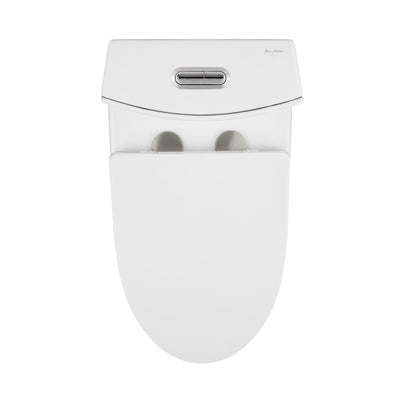 St. Tropez One-Piece 14" Rough-in 1.1/1.6 GPF Dual Top Flush Elongated Toilet in Glossy White