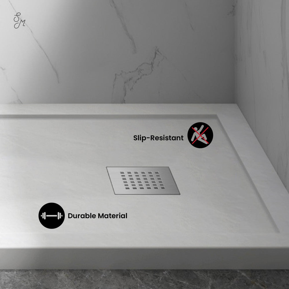 Terre B Series 60" x 32" Reversible Drain Shower Base