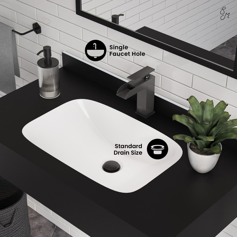 Avancer 36'' Wall Mount Sink In Black Marquina