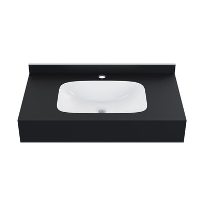 Avancer 36'' Wall Mount Sink In Black Marquina