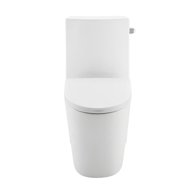 St. Tropez One-Piece 14" Rough-in 1.28 GPF Right-Hand Vortex Flush Elongated Toilet in Glossy White