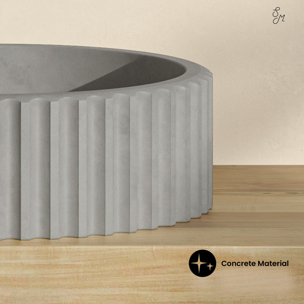 Lafayette 16" Round Concrete Vessel Sink in Gray