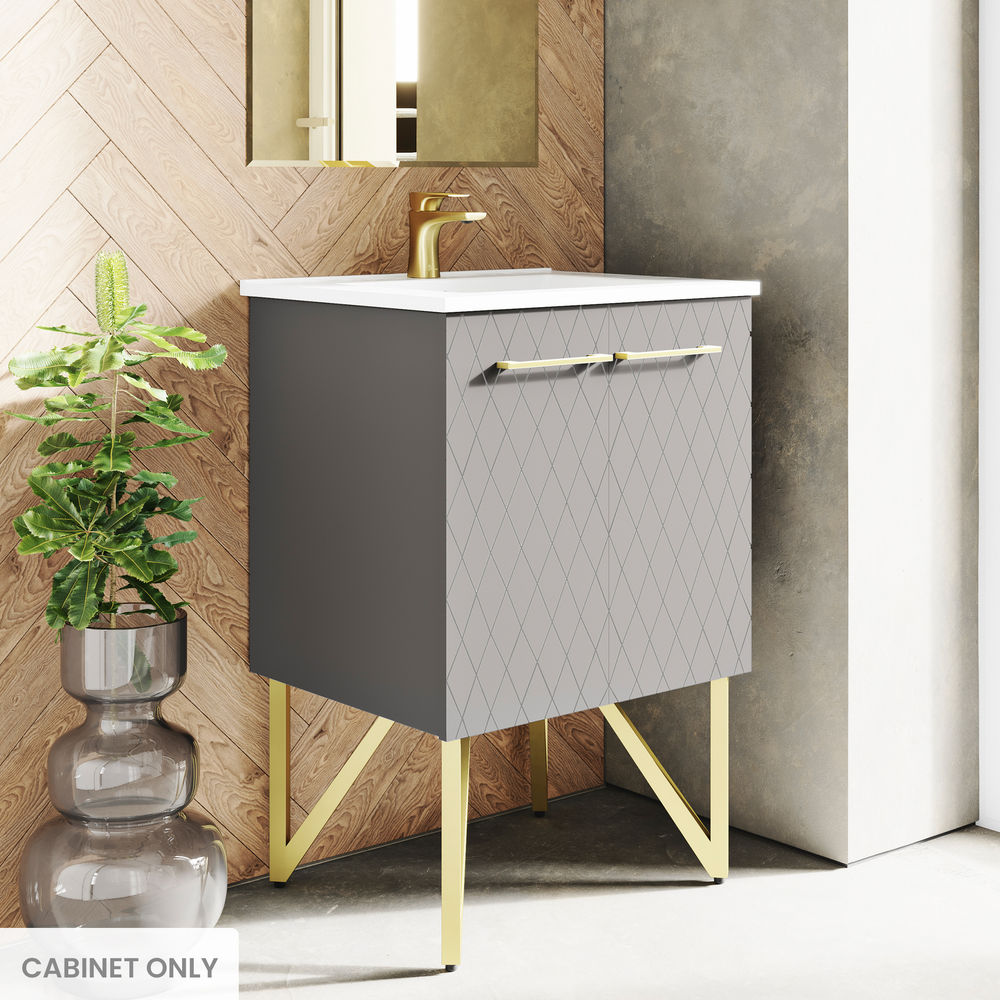 Annecy 24 Diamond Gray Bathroom Vanity Cabinet Only (SM-BV257E)