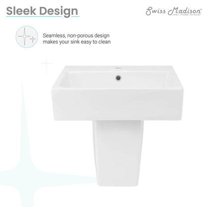 Concorde 21" Two-Piece Wall-Mount Bathroom Sink