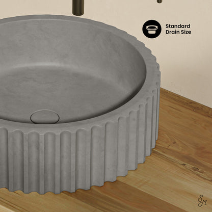Lafayette 16" Round Concrete Vessel Sink in Gray