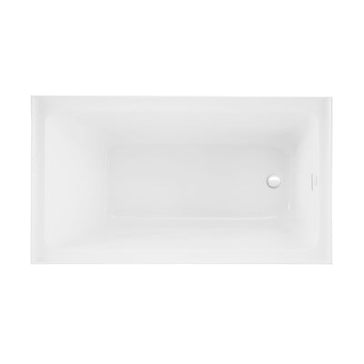 Voltaire 54 x 30 Skirted Right Drain Soaking Apron Bathtub in Glossy White with Integrated Overflow, Drain Included