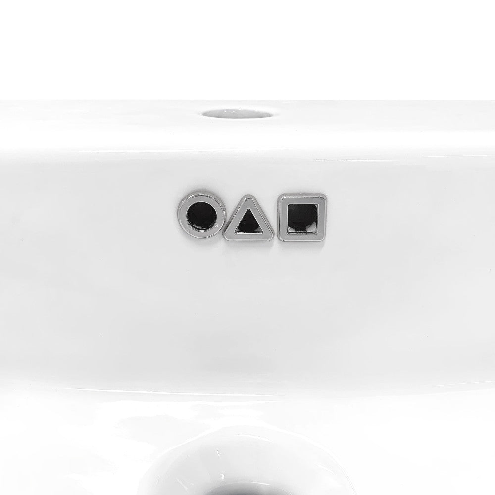 St. Tropez 30" Rectangle Wall-Mounted Sink with Right Side Faucet Mount