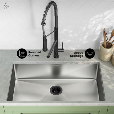 Rivage 32 x 19 Stainless Steel, Single Basin, Undermount Kitchen Sink
