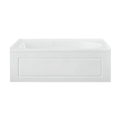 Concorde 60" x 32" Acrylic Glossy White, Alcove, Integral, Left-Hand Drain, Apron Bathtub