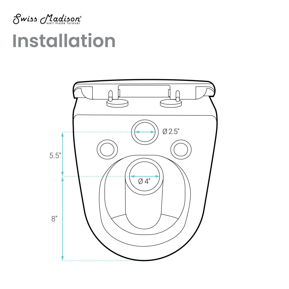 St. Tropez Wall-Hung Toilet Bowl Only