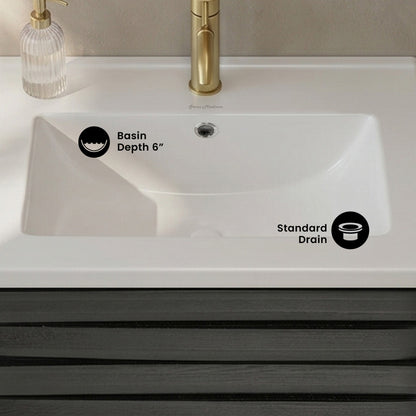 18" Ceramic Square Vanity Sink Top