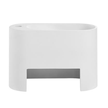Terre 18" Right Side Faucet Wall-Mount Bathroom Sink in White