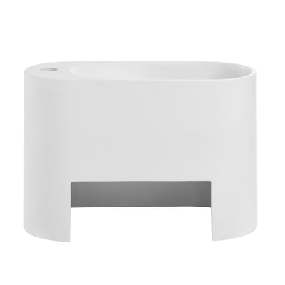 Terre 18" Right Side Faucet Wall-Mount Bathroom Sink in White