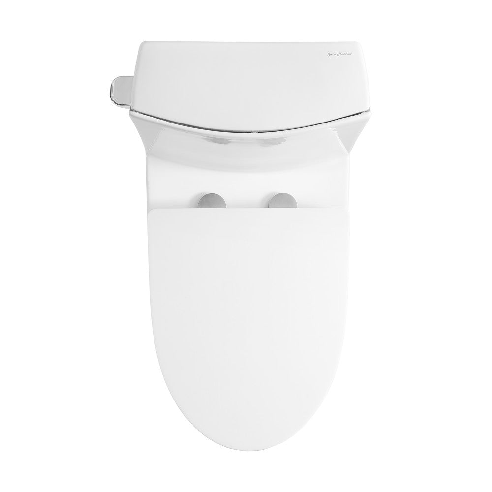 St. Tropez One-Piece 10" Rough-in 1.28 GPF Left-Hand Vortex Flush Elongated Toilet in Matte White