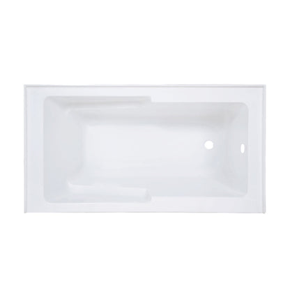 Voltaire 60" x 30" Right-Hand Drain Alcove Bathtub with Apron and Armrest