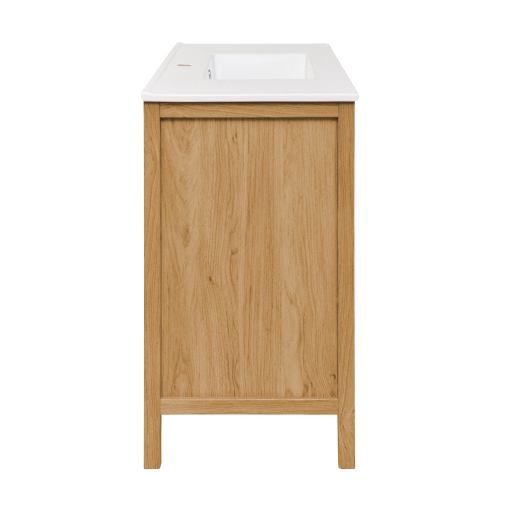 Chateau 36" Freestanding Bathroom Vanity in Golden Oak with Sink Top