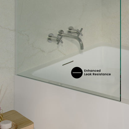 Voltaire 72 x 32 Skirted Left Drain Soaking Alcove Bathtub in Glossy White, Drain Included