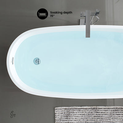 Sublime 67" Single Slipper Freestanding Bathtub