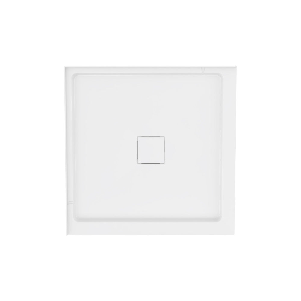 Carlton Marquette 34 x 34 Shower Pan Base with Center Drain in Glossy White