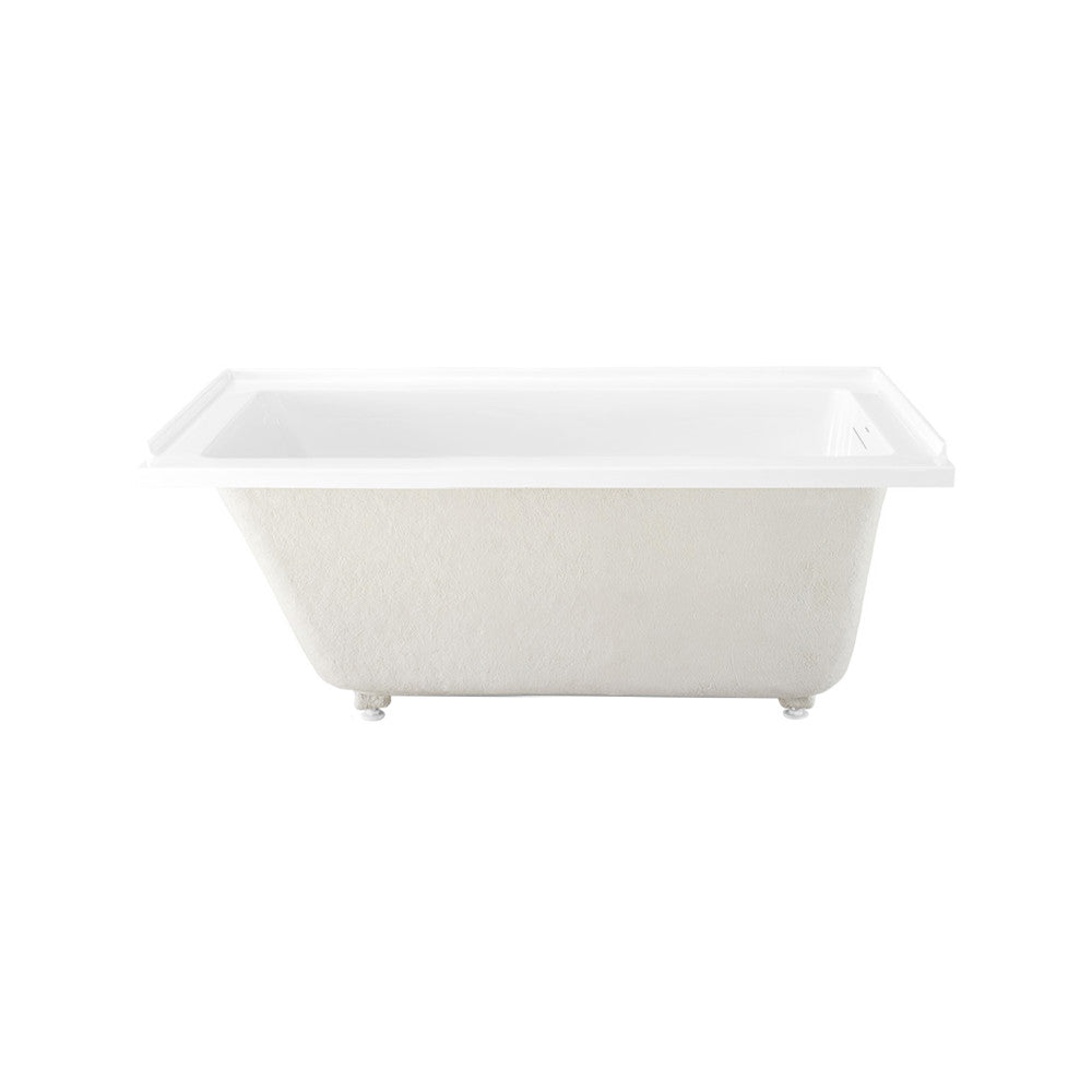 Voltaire 60 x 30 Right Drain Soaking Alcove Bathtub in Glossy White with Integrated Overflow, Drain Included