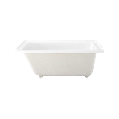 Voltaire 60 x 30 Right Drain Soaking Alcove Bathtub in Glossy White with Integrated Overflow, Drain Included