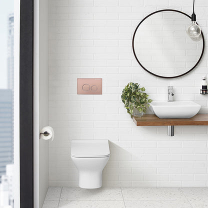 Monaco Wall Mount Dual Flush Actuator plate in Rose Gold