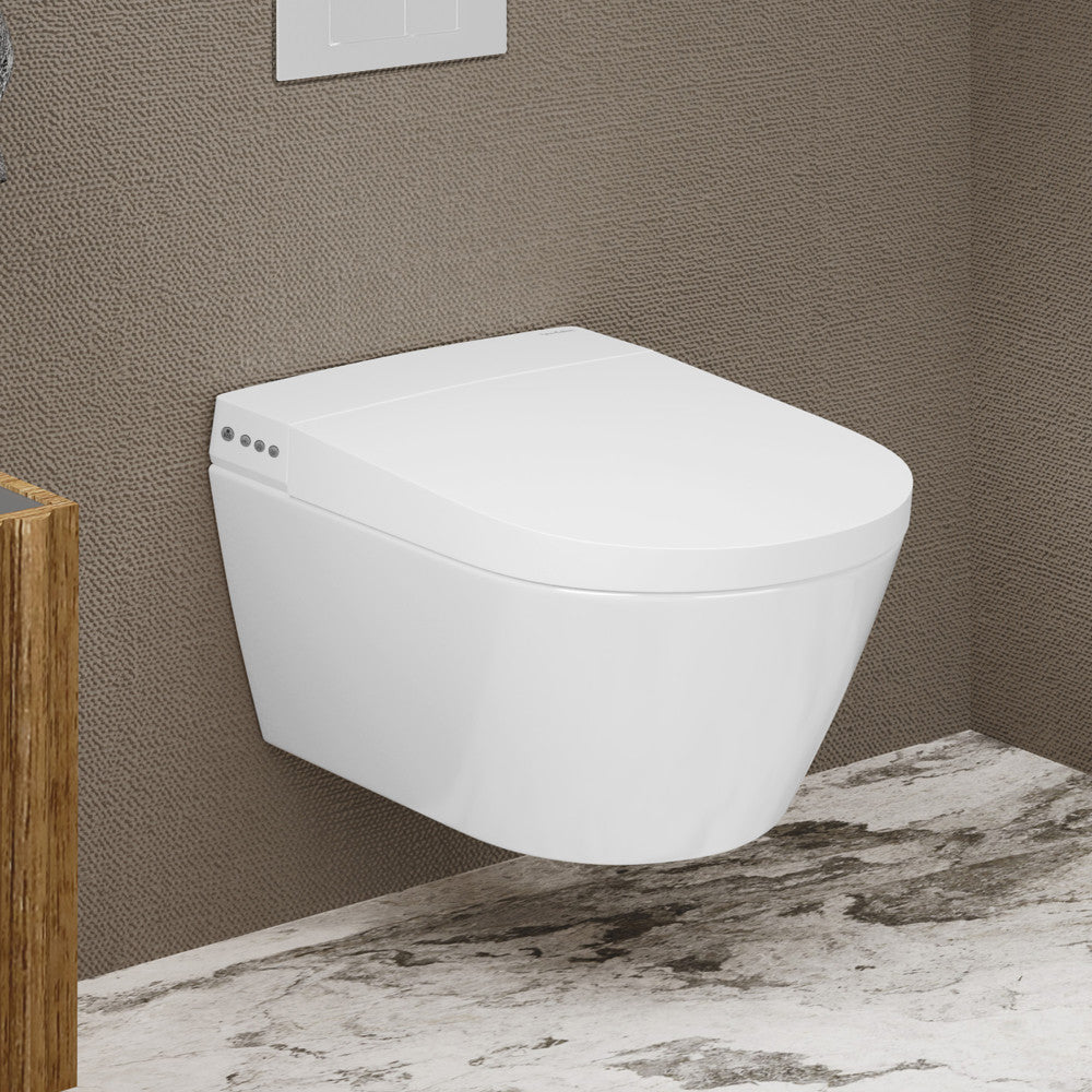 Pur Smart Wall-Hung Bidet Toilet with Matte White Actuator