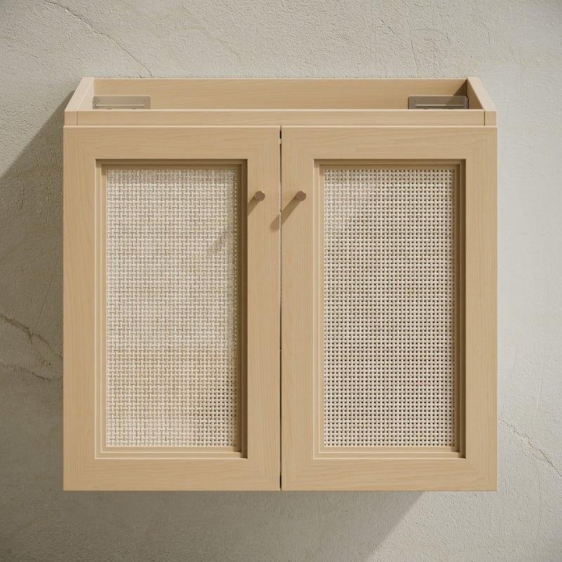 Classe 24" Wall-Mounted Bathroom Vanity in Natural Oak without Sink Top