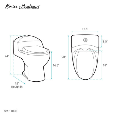 Chateau One-Piece Elongated Toilet Dual-Flush 1.1/1.6 gpf