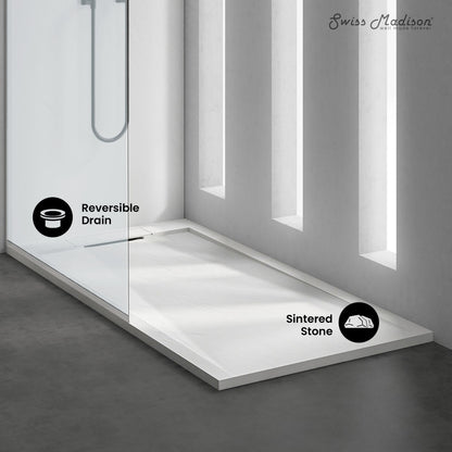 Terre C Series 60" x 32" Reversible Drain Shower Base
