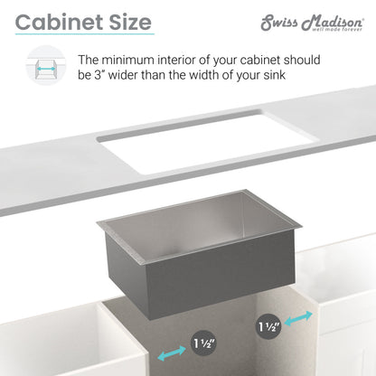 Toulouse 32 x 21 stainless steel undermount kitchen sink with dual basin and sharp rectangular edges.