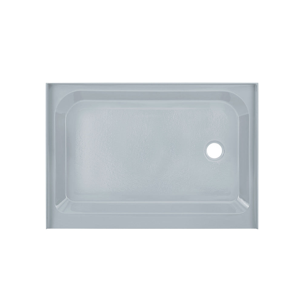 Voltaire 48" x 36" Single-Threshold, Right-Hand Drain, Shower Base in Gray