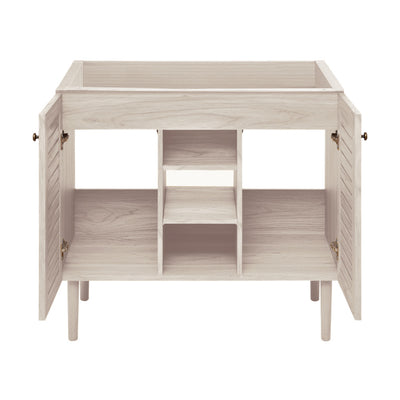 Bron 36" Freestanding Bathroom Vanity Cabinet without Top in White Oak