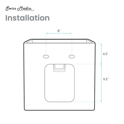 Pur 16.5" Square Wall-Mount Bathroom Sink
