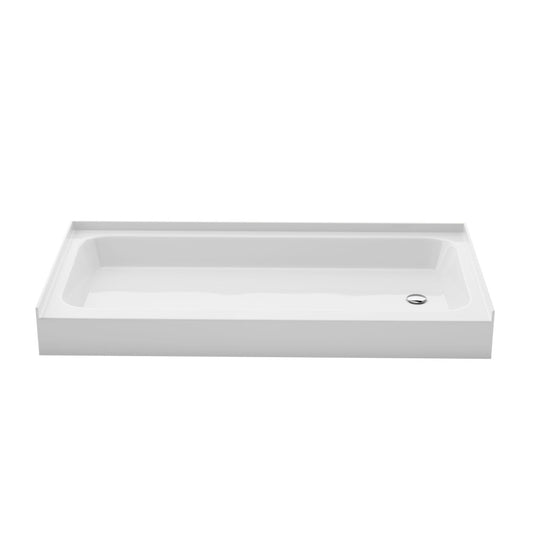 Voltaire 60 x 30 Shower Pan Base with Right Drain in Glossy White