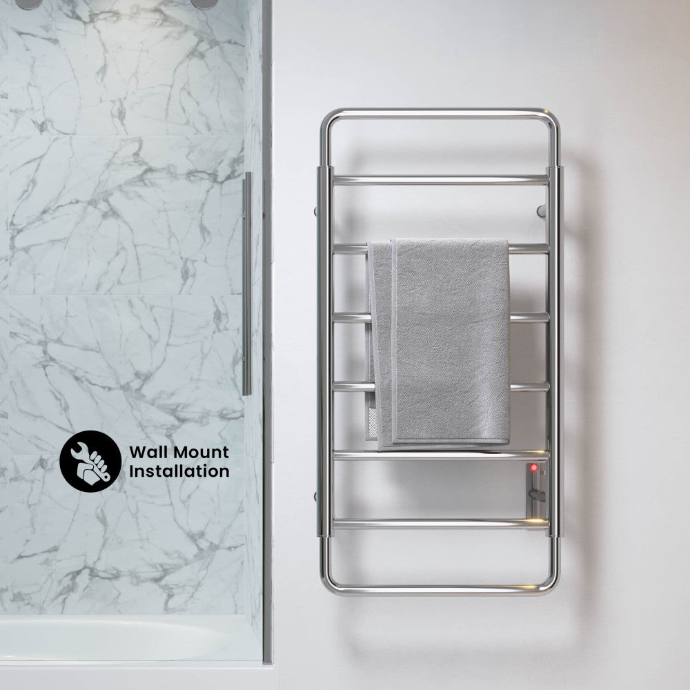Ivy 8-Bar Electric Towel Warmer in Chrome