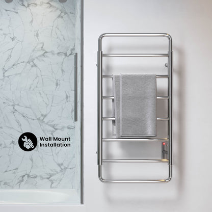 Ivy 8-Bar Electric Towel Warmer in Chrome