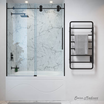 Ivy 8-Bar Electric Towel Warmer in Matte Black