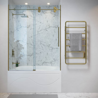 Ivy 8-Bar Electric Towel Warmer in Brushed Gold