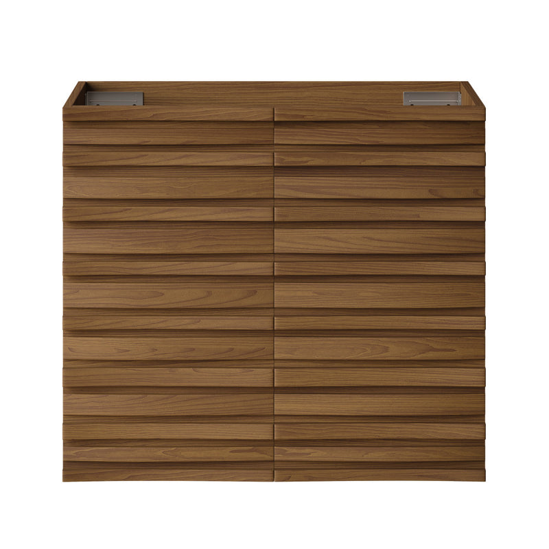 Cascade 24" Wall-Mounted Bathroom Vanity Cabinet without Top in Brown Oak
