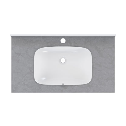 Avancer 36'' Wall Mount Sink In Charcoal Gray