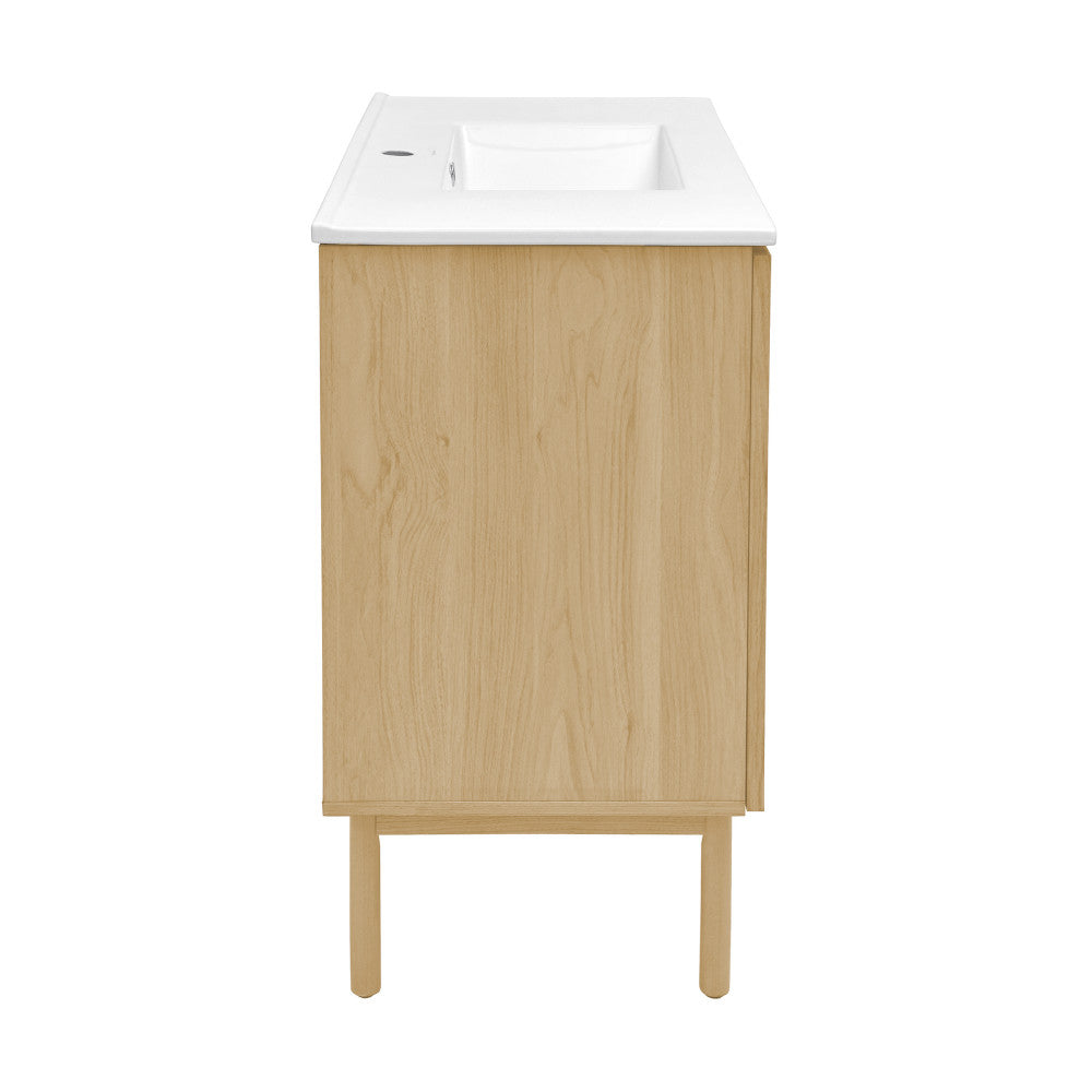 Classe 36" Freestanding Bathroom Vanity in Natural Oak with Sink Top