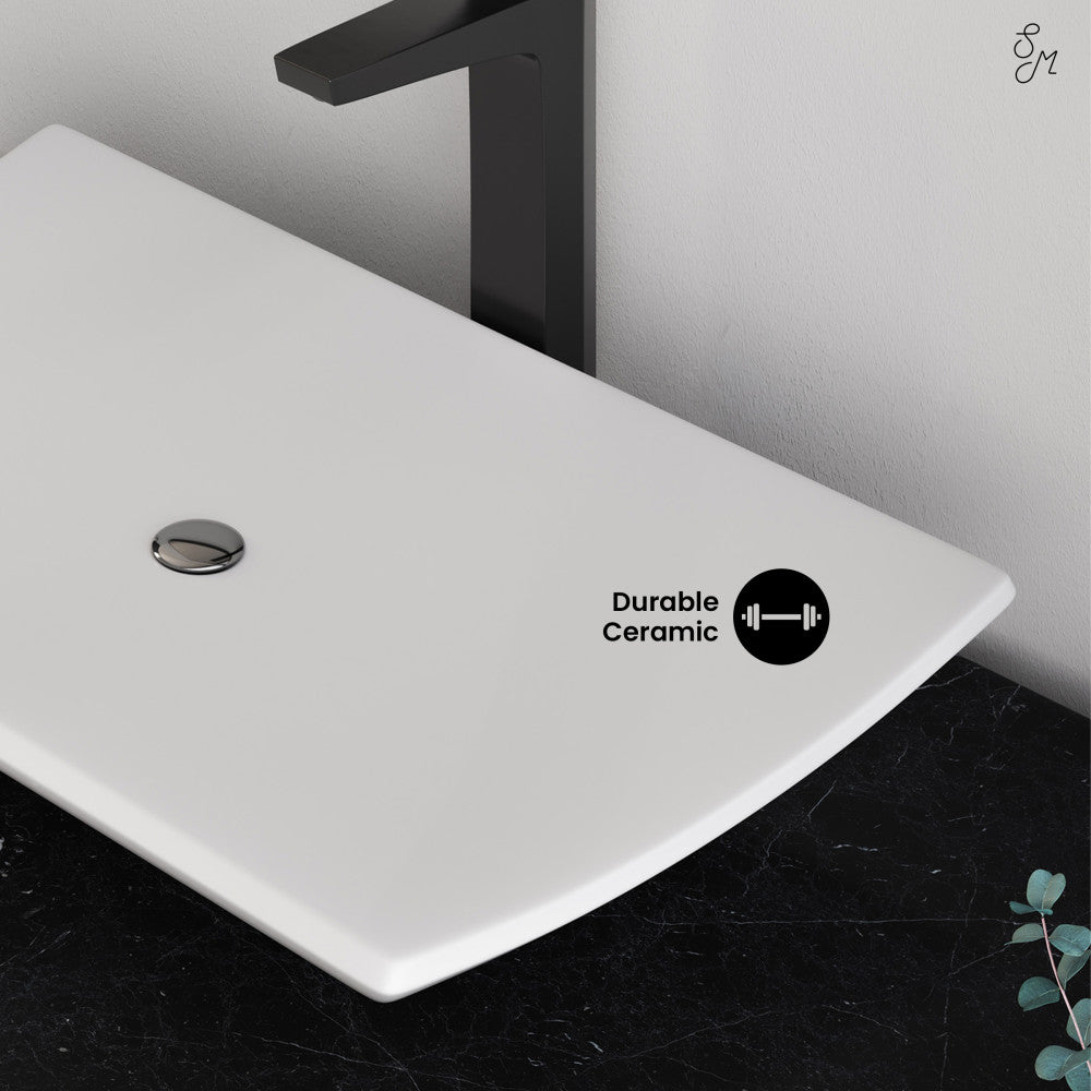 Annecy 23.5” Rectangle Vessel Bathroom Sink