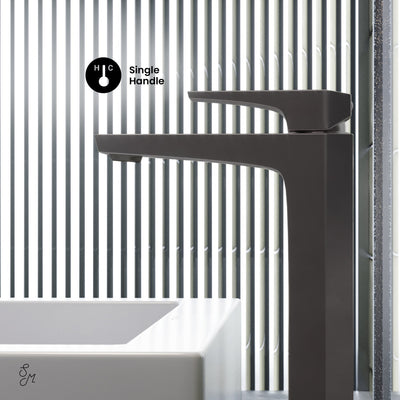 Voltaire Single Hole, Single-Handle, High Arc Bathroom Faucet in Gunmetal Gray