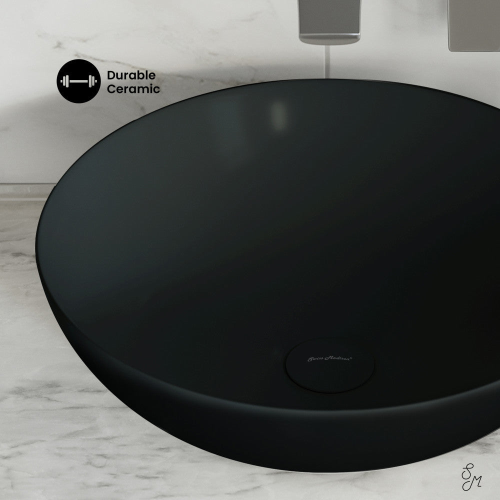 Classe 16 Color Ceramic Sink in Matte Black