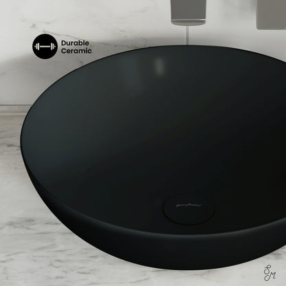 Classe 16 Color Ceramic Sink in Matte Black