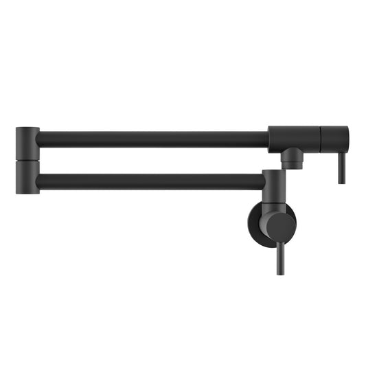 Ivy Retractable Wall-Mounted Pot Filler in Matte Black