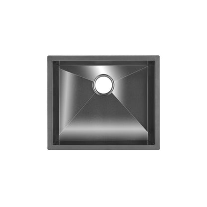Tourner 21 x 18 Stainless Steel, Single Basin, Undermount Kitchen Sink,Black