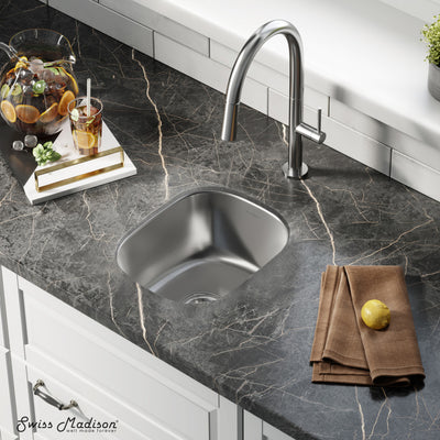 Toulouse 13 x 15 Stainless Steel Single Basin Undermount Kitchen Sink